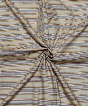 0.9m Brown handwoven cotton stripe fabric