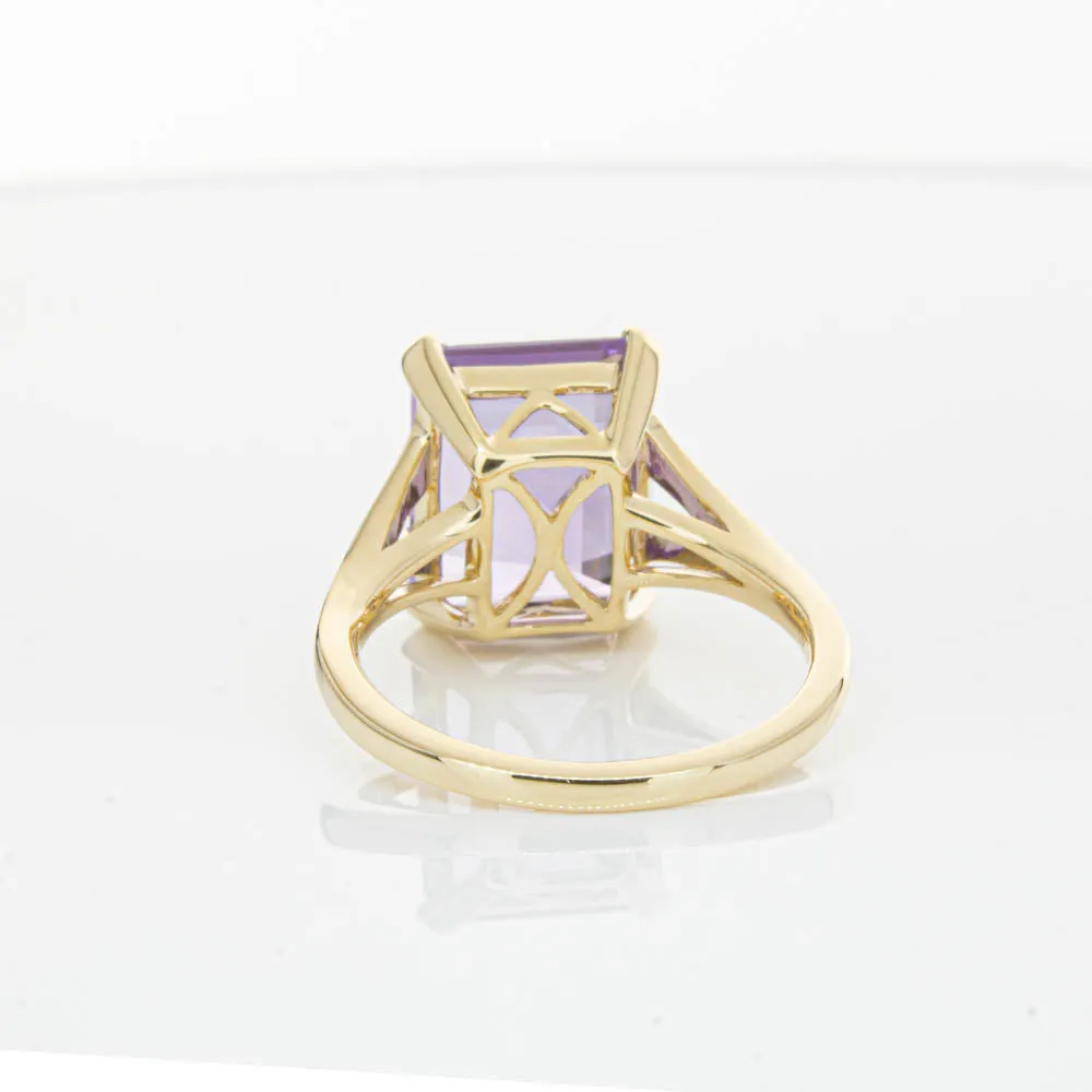 14ct Yellow Gold 5.43ct Amethyst Juliet Ring