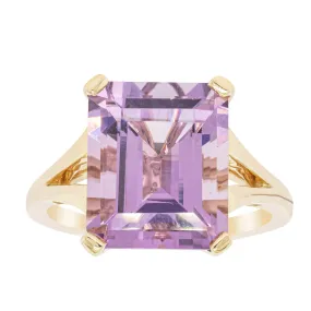 14ct Yellow Gold 5.43ct Amethyst Juliet Ring