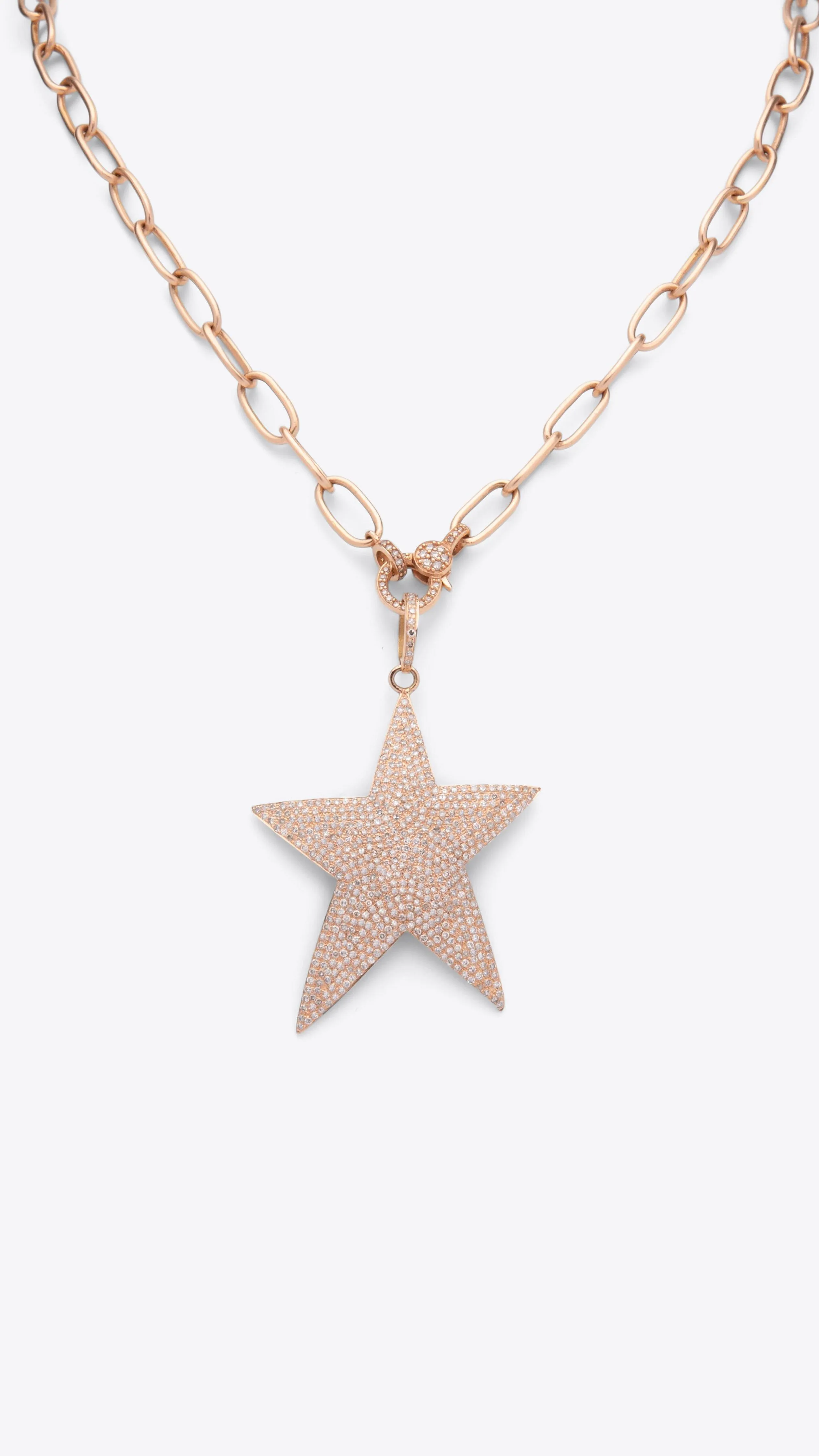 14k Rose Gold and Diamond Star Lola Necklace