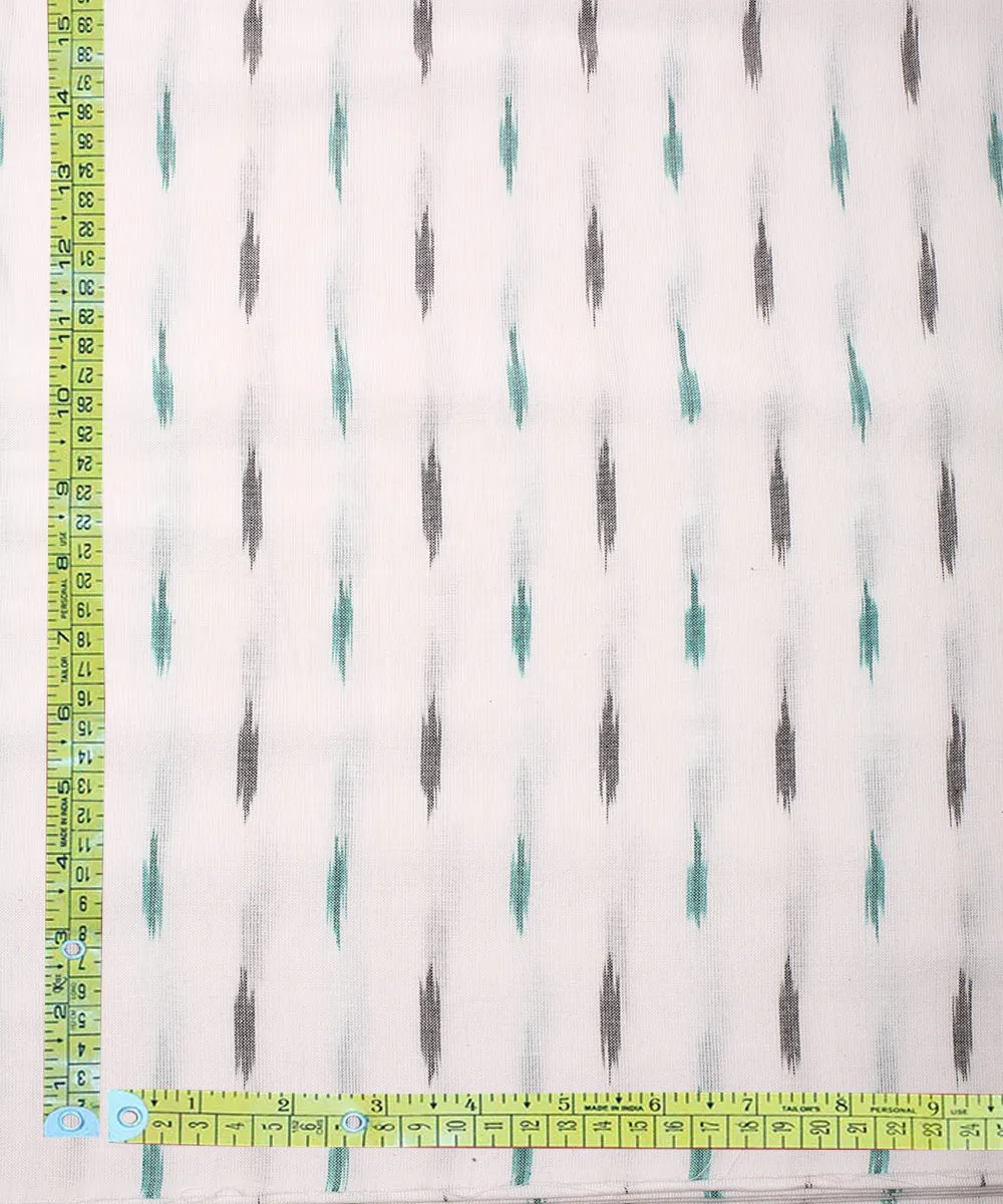 2.5 m Offwhite handloom pochampally cotton ikat fabric