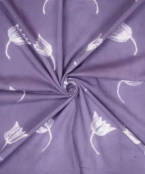 2.5 m Purple handcrafted cotton shibori kurta material