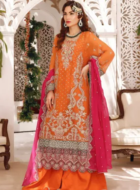 Aaina By Awwal Embroidered Chiffon Unstitched 3 Piece Suit - 02 TARZZ