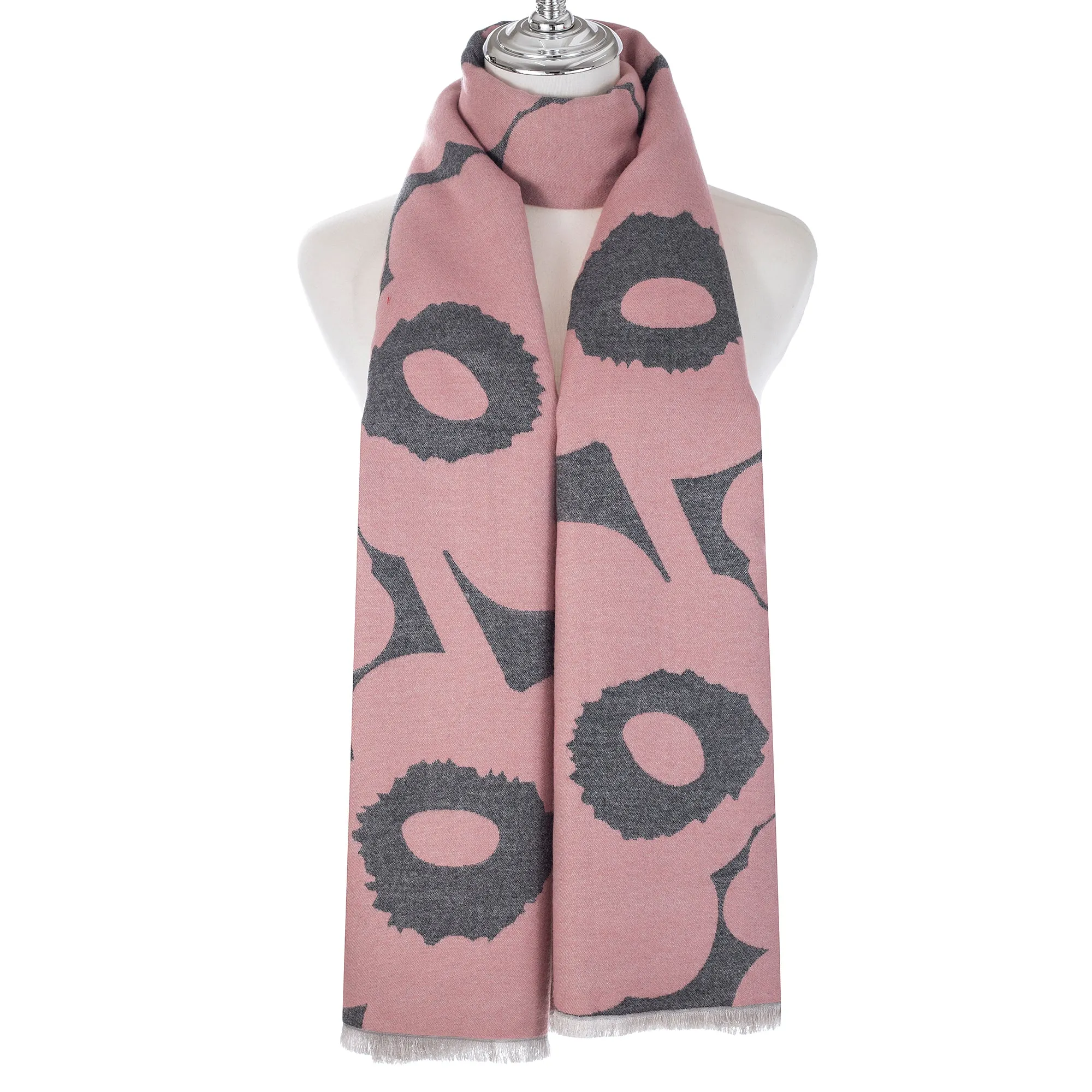 Abstract Floral Scarf | Pink