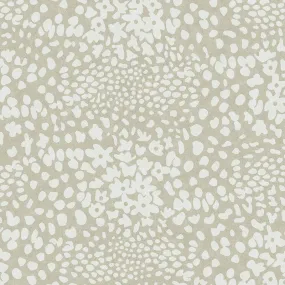 Abstract Floral Wallpaper in Cream/Sand