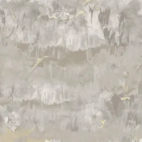 Abstract Watercolor Wallpaper in Grey/Silver