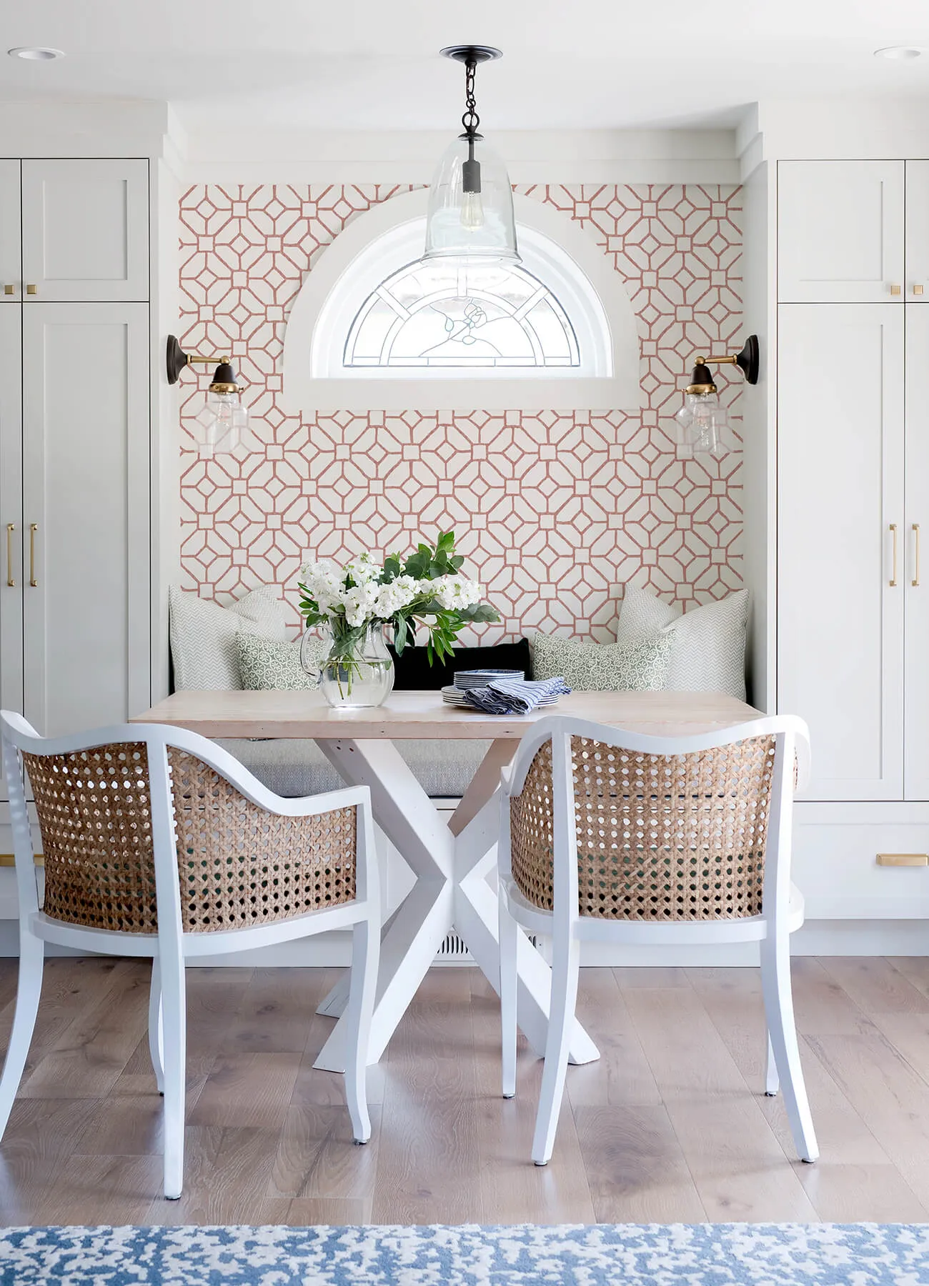 Addis Coral Trellis Wallpaper