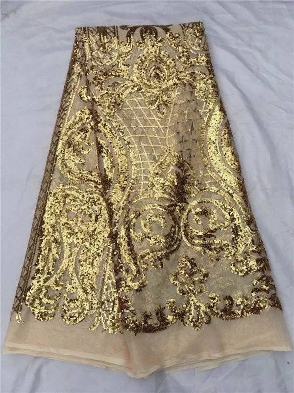 African Lace Fabric High Quality indian silk George lace fabric