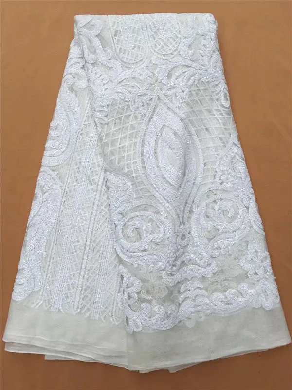 African Lace Fabric High Quality indian silk George lace fabric