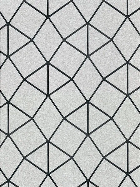 Albion Silver Geometric Wallpaper