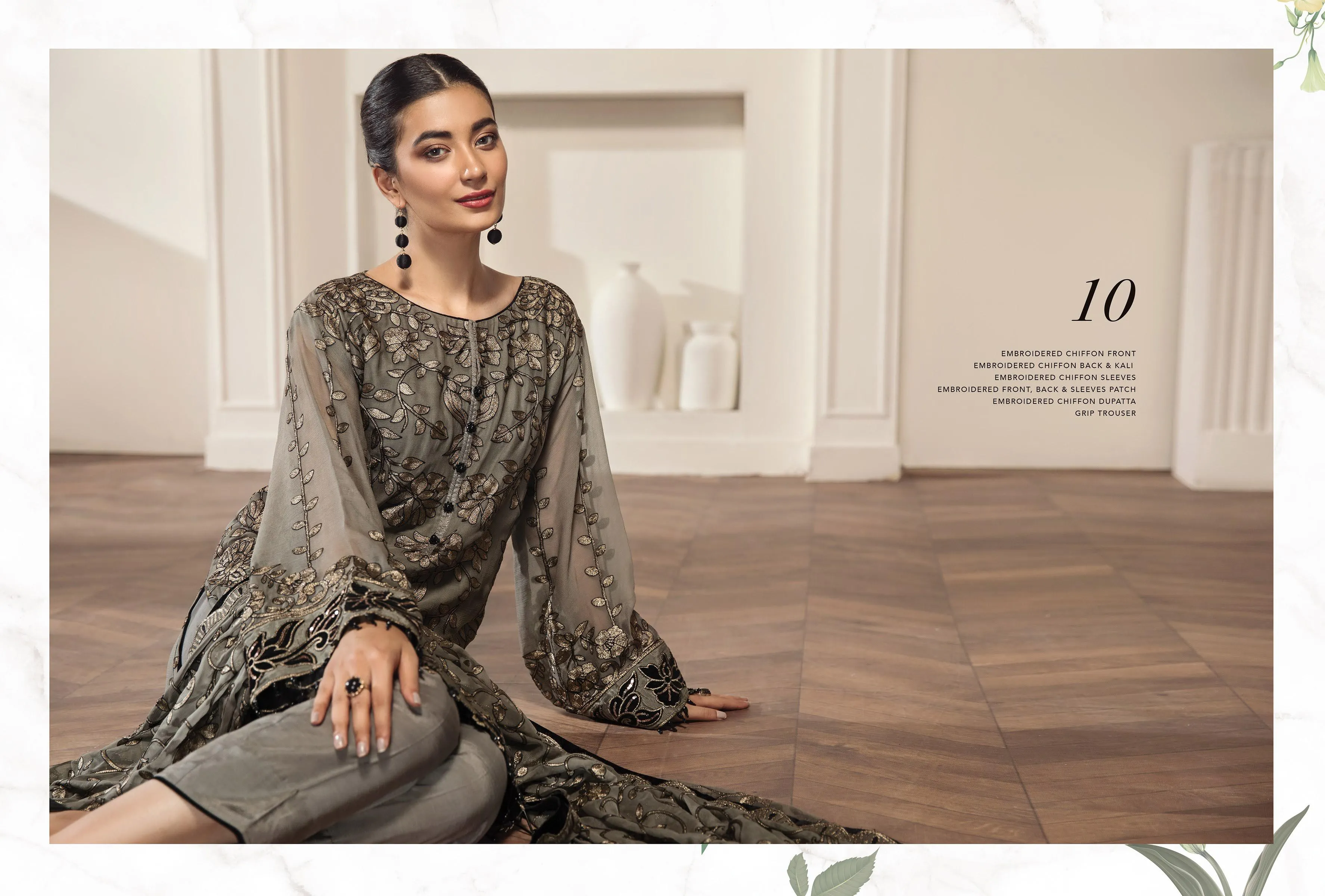 Alizeh Embroidered Chiffon Collection Vol-ll – 10 - ILARA