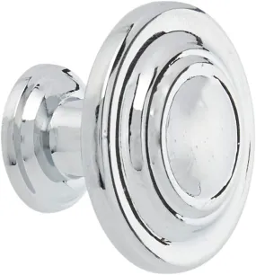 AmazonBasics Traditional Top Ring Cabinet Knob 1.25inch Diameter Polished Chrome 50Pack