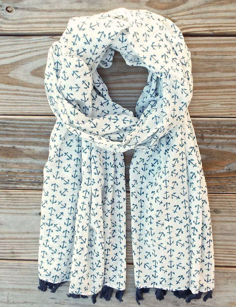 Anchor Blue Scarf