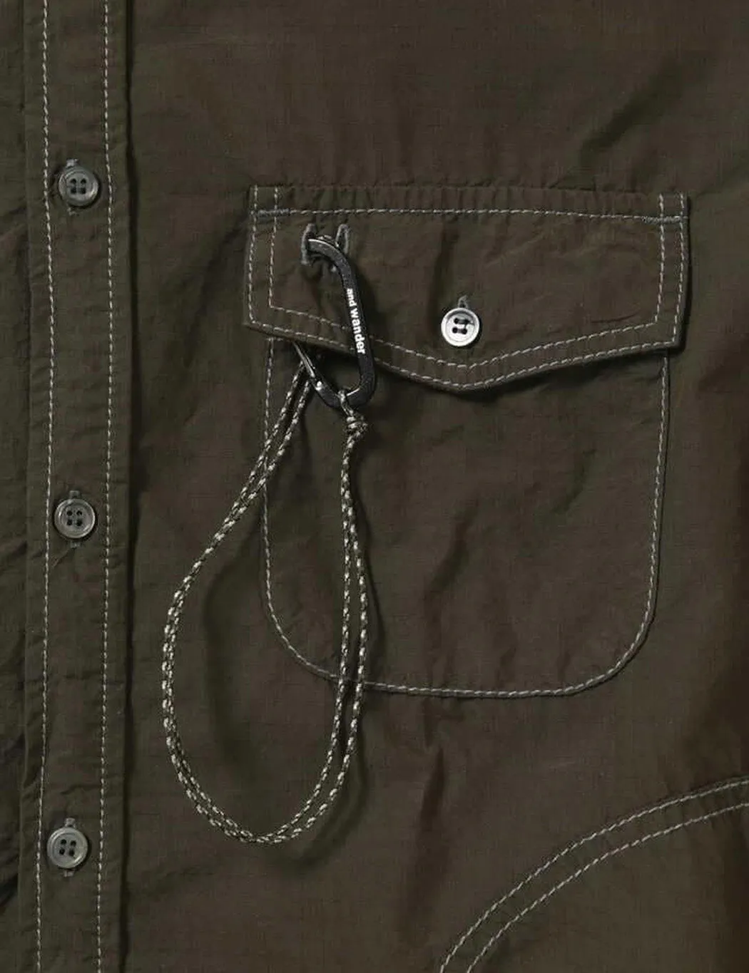 And Wander Cordura Cotton Rip Shirt - Khaki