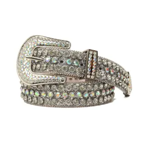 Angel Ranch Women's Silver Glitter Crystal Belt