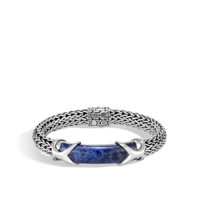 Asli Classic Chain Link Station Bracelet with Sodalite