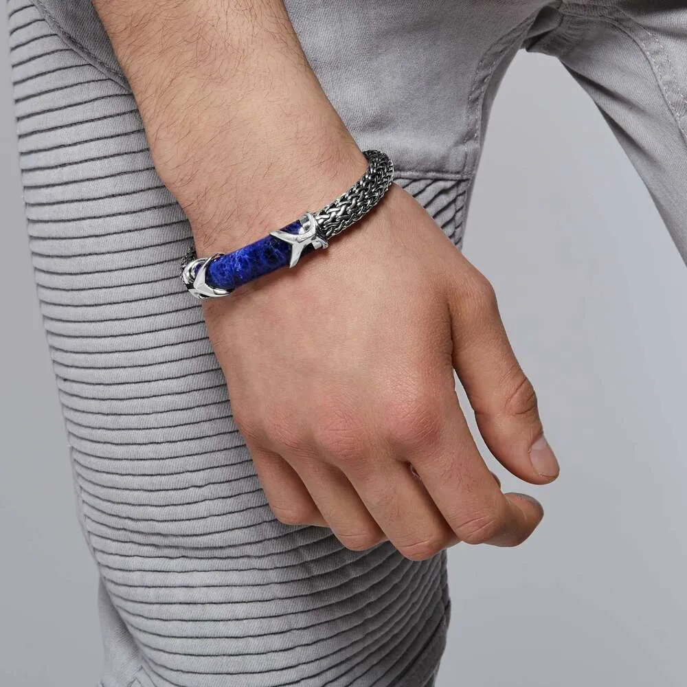 Asli Classic Chain Link Station Bracelet with Sodalite