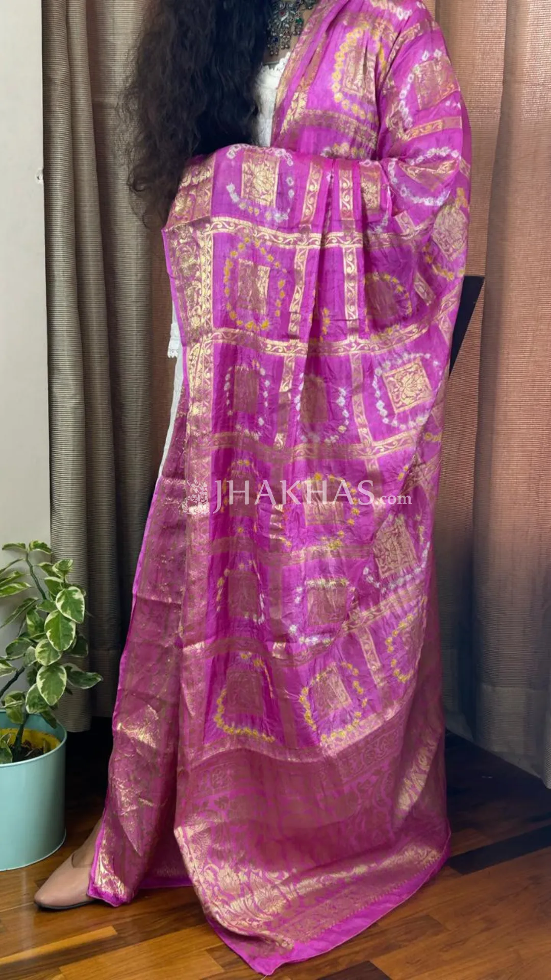 Baby Pink Banarasi Gharchola Soft Silk Dupatta