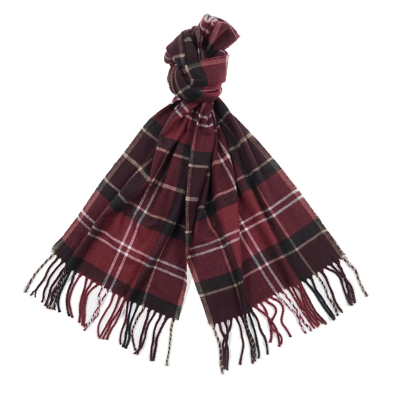 Barbour Galingale Tartan Scarf Winter Red