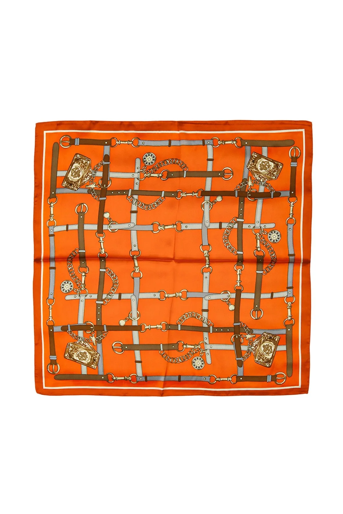 Belt and Chain Print Bandana