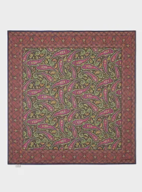 Biodegradable Italian Tencel Pink Paisley Flamboyant Scarf