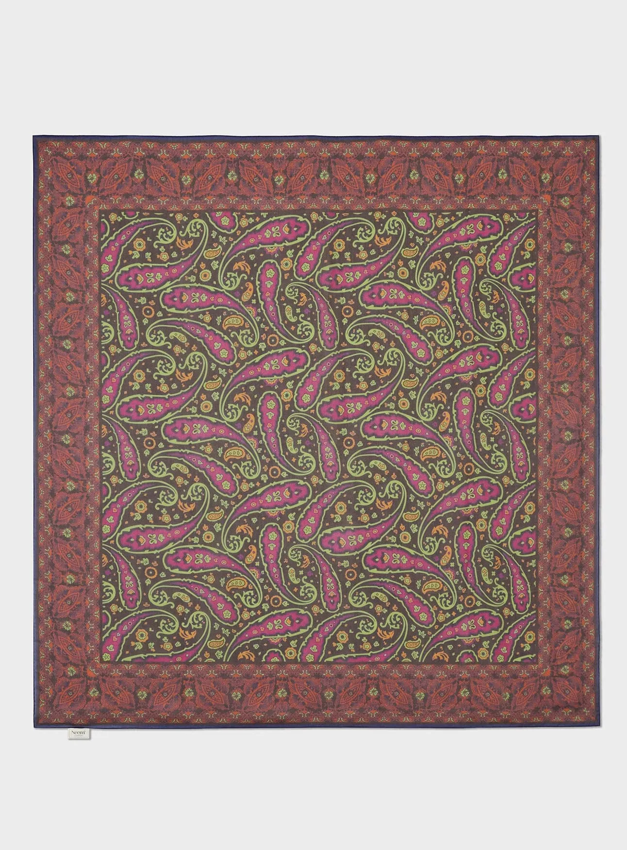 Biodegradable Italian Tencel Pink Paisley Flamboyant Scarf