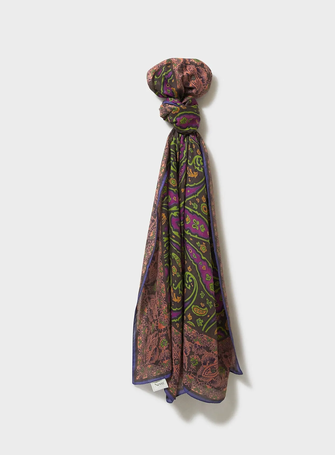 Biodegradable Italian Tencel Pink Paisley Flamboyant Scarf