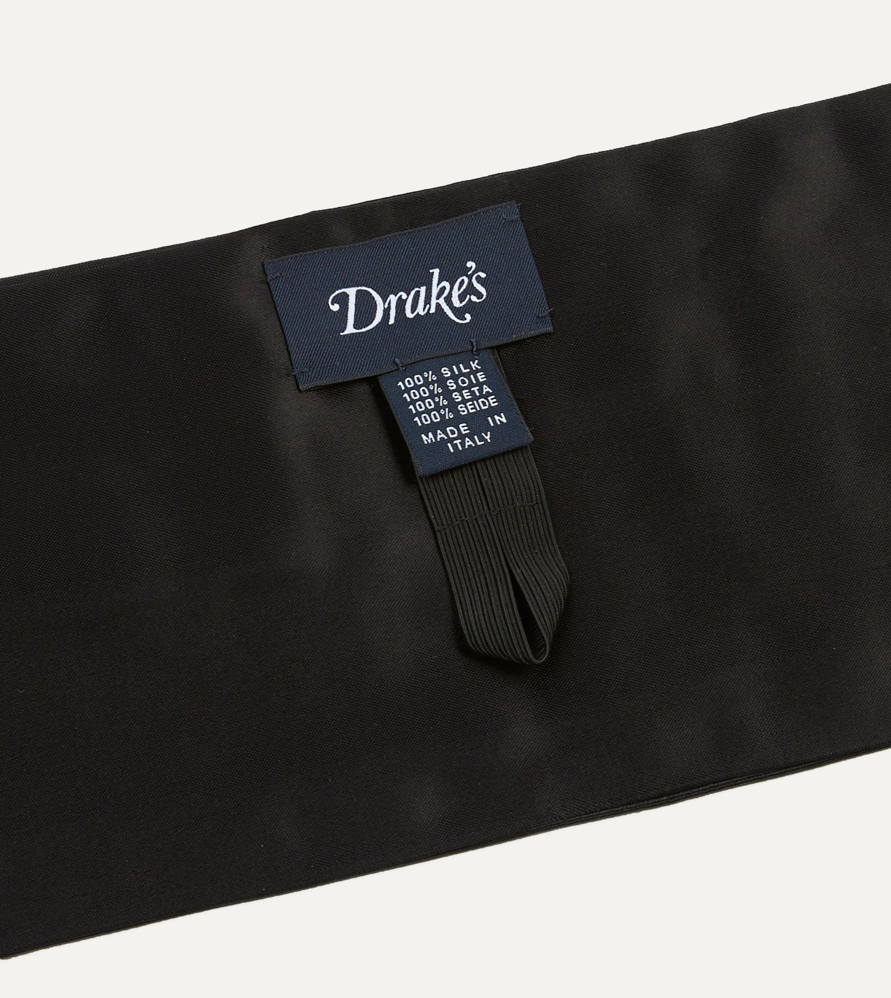 Black Silk Faille Cummerbund