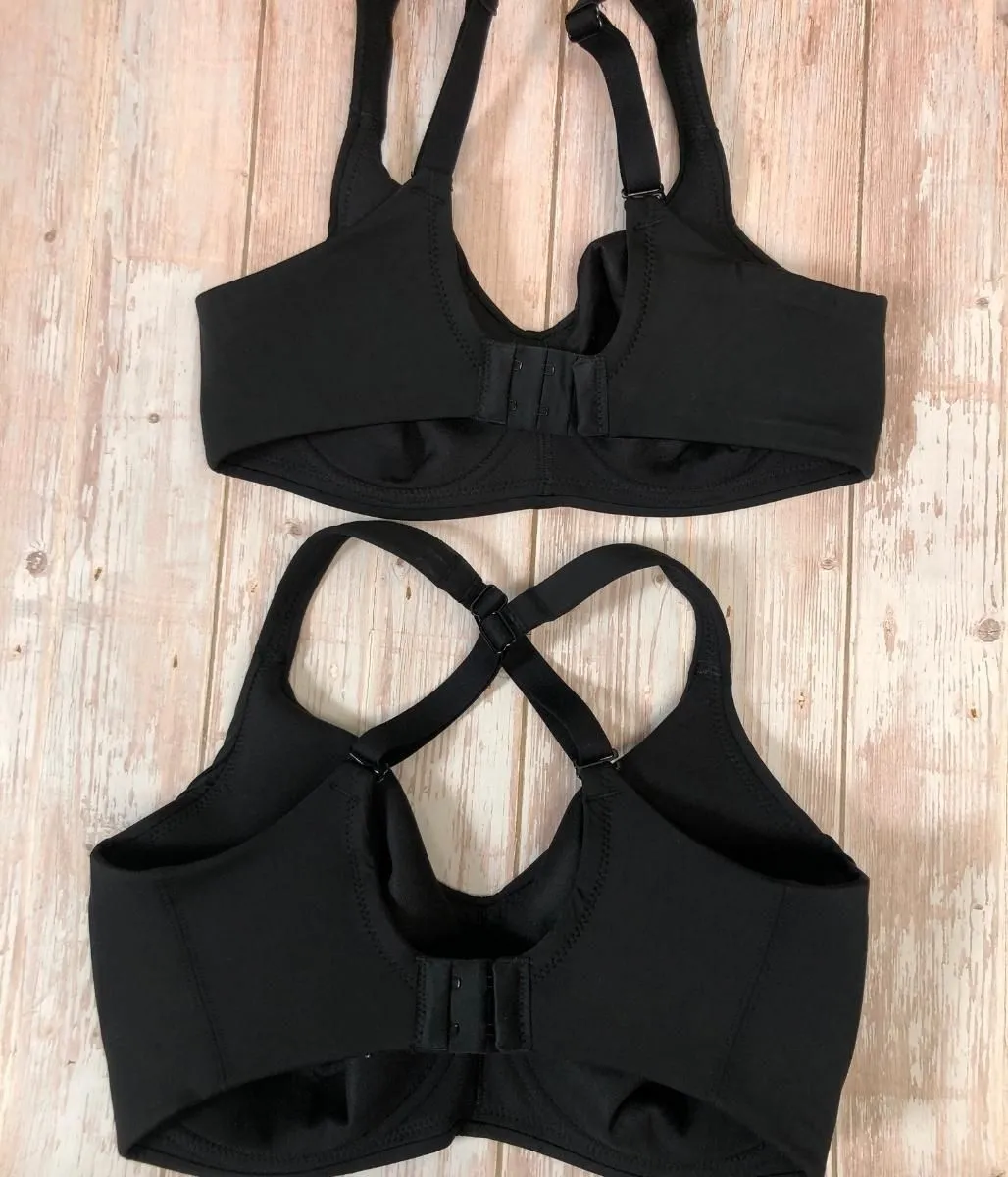 Black Wired Minimiser Bra