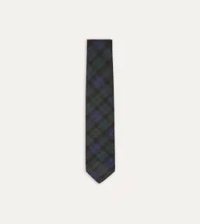 Blackwatch Fine Woven Grenadine Silk Hand Rolled Tie