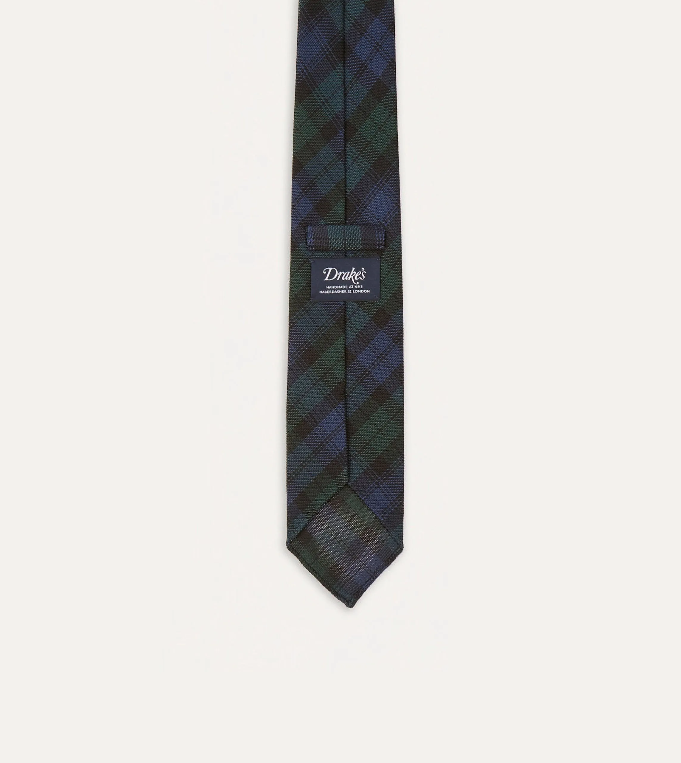 Blackwatch Fine Woven Grenadine Silk Hand Rolled Tie