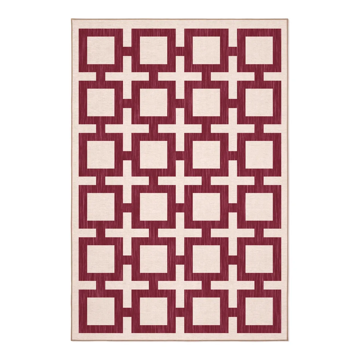 Block Chenille Washable Rug