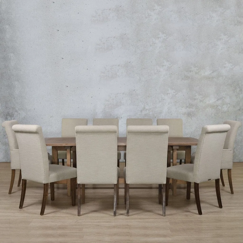 Bolton Wood Top & Baron 10 Seater Dining Set