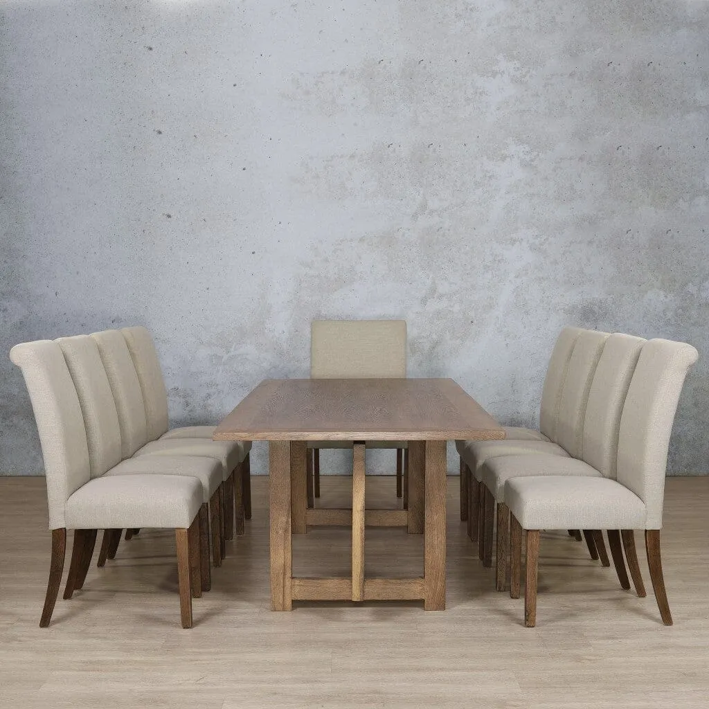 Bolton Wood Top & Baron 10 Seater Dining Set