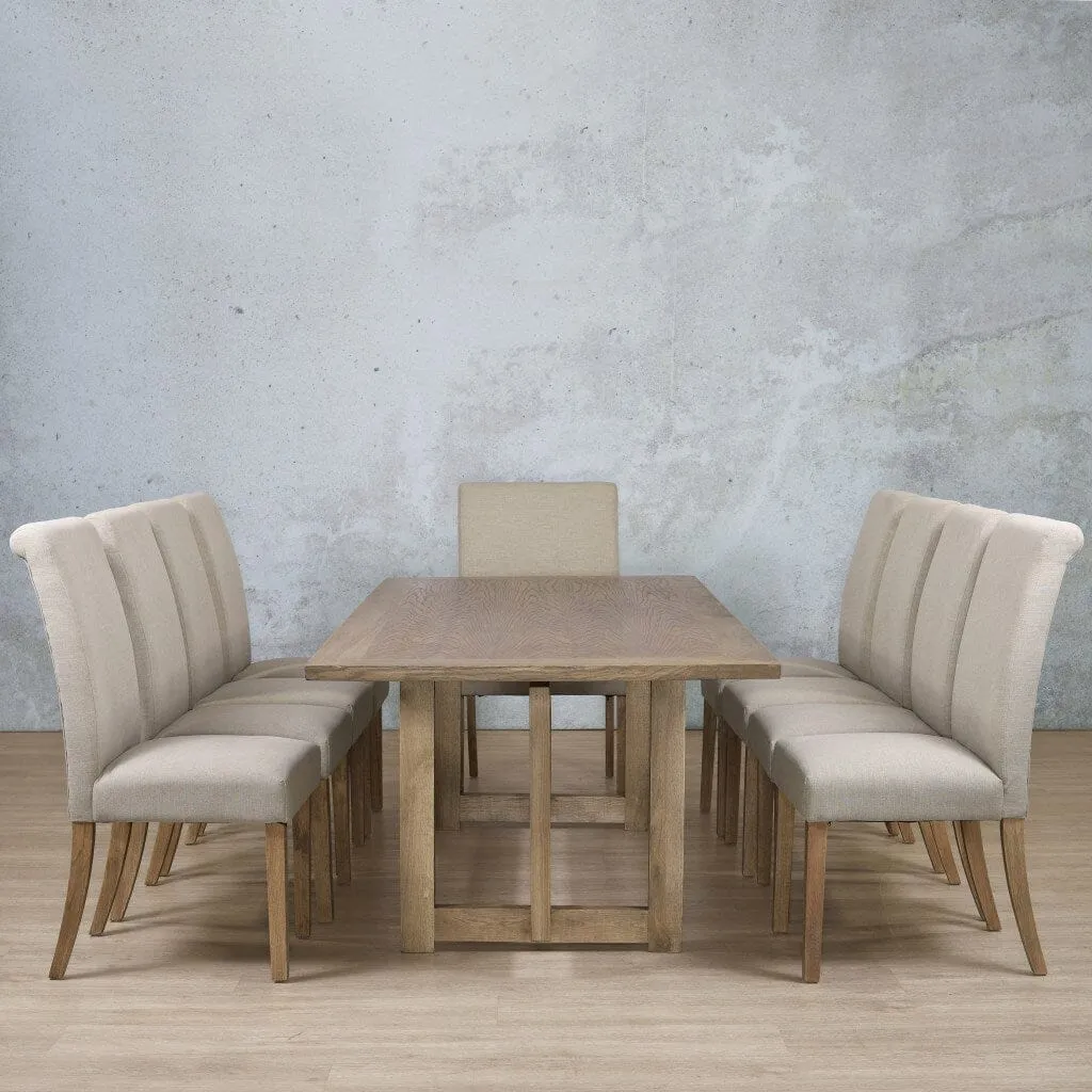 Bolton Wood Top & Baron 10 Seater Dining Set