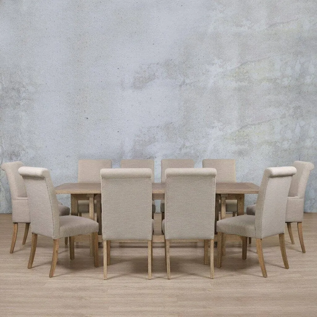 Bolton Wood Top & Baron 10 Seater Dining Set