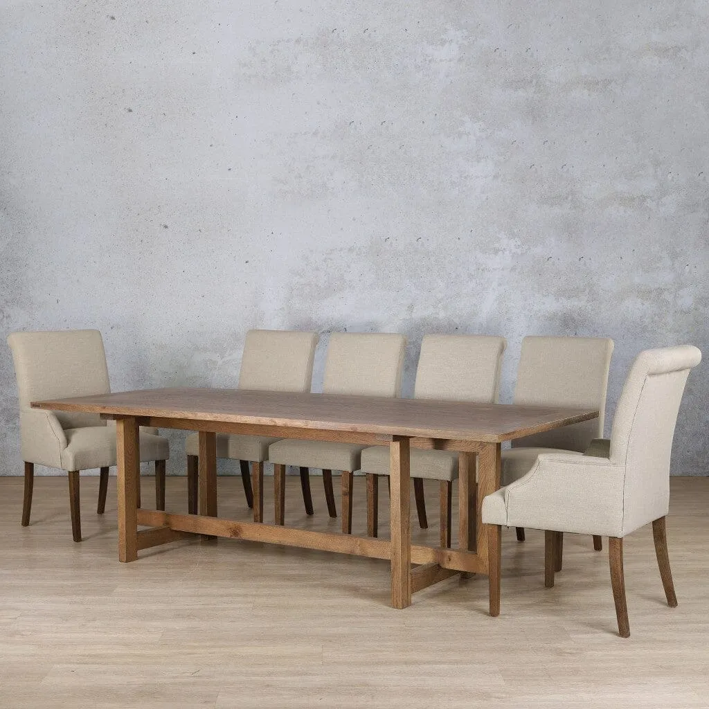 Bolton Wood Top & Baron 10 Seater Dining Set