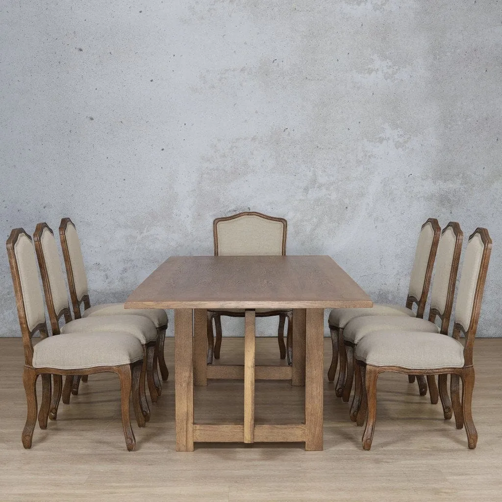 Bolton Wood Top & Duke 8 Seater Dining Set