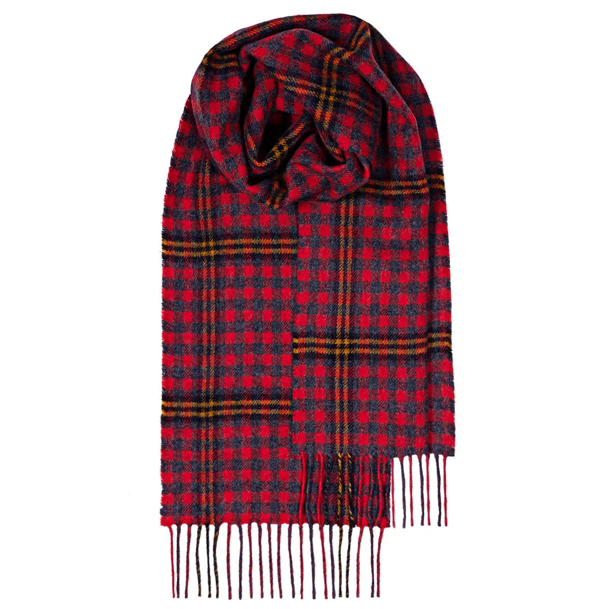 Bowhill Lambswool Scarf - Red Red Rose