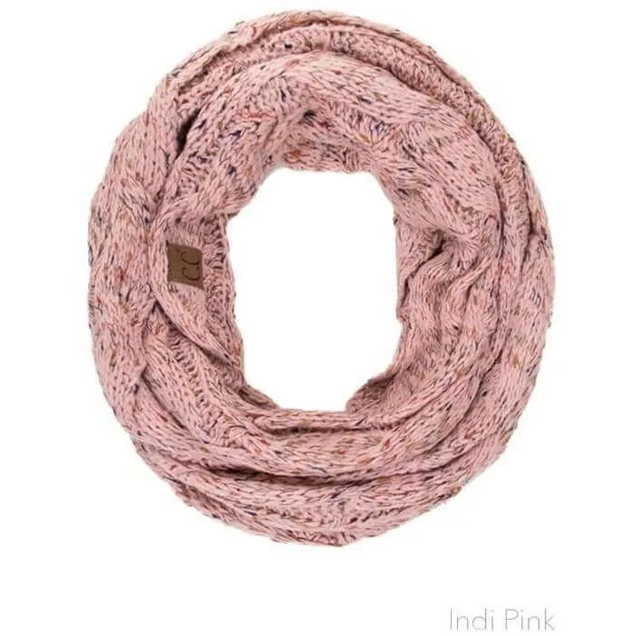 C. C Cable Knit Confetti Scarf