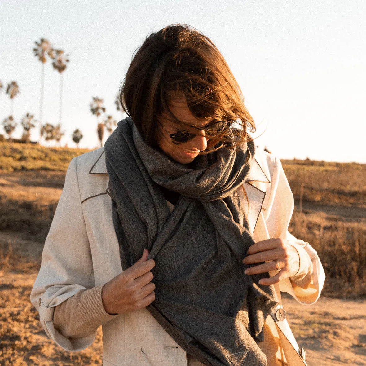 Cashmere Scarf - Smokey