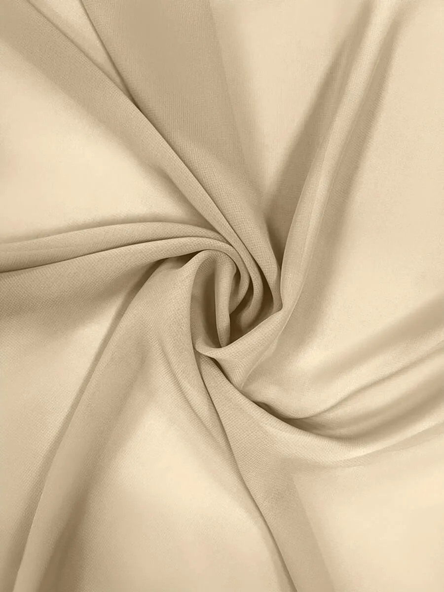 Champagne Chiffon Fabric By The 1/2 Yard