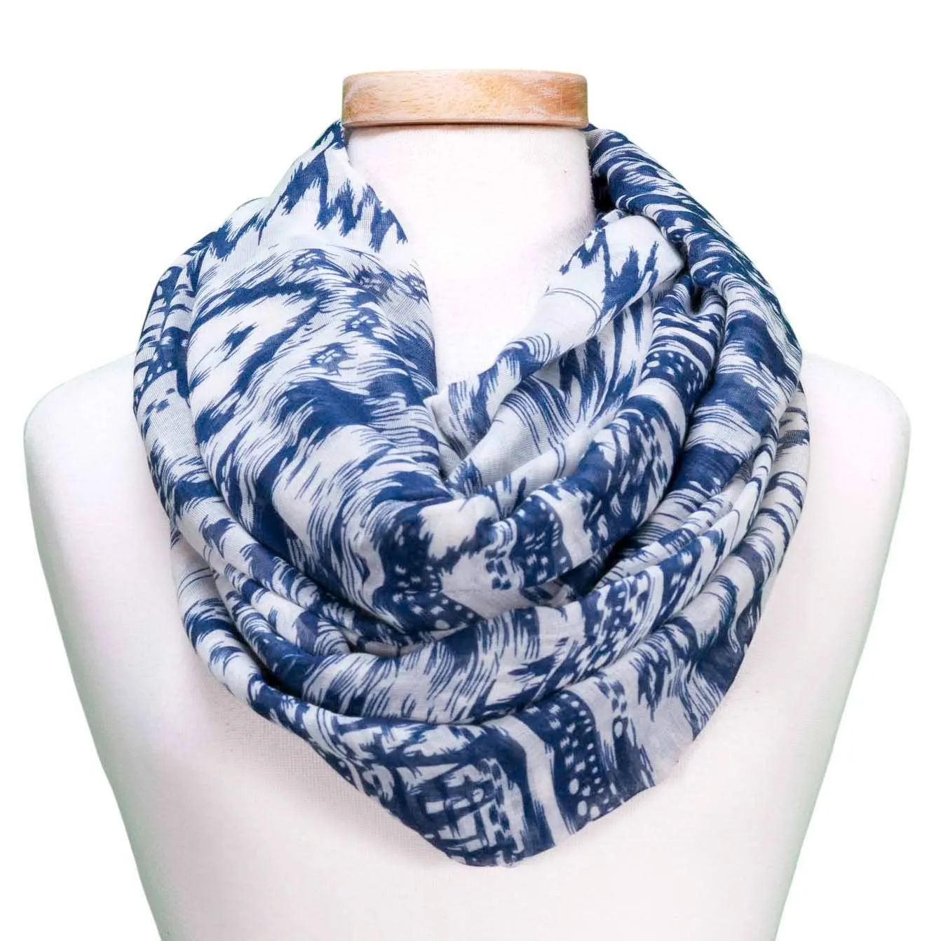 Chloe & Lex - Abstract Zig Zags Infinity Scarf