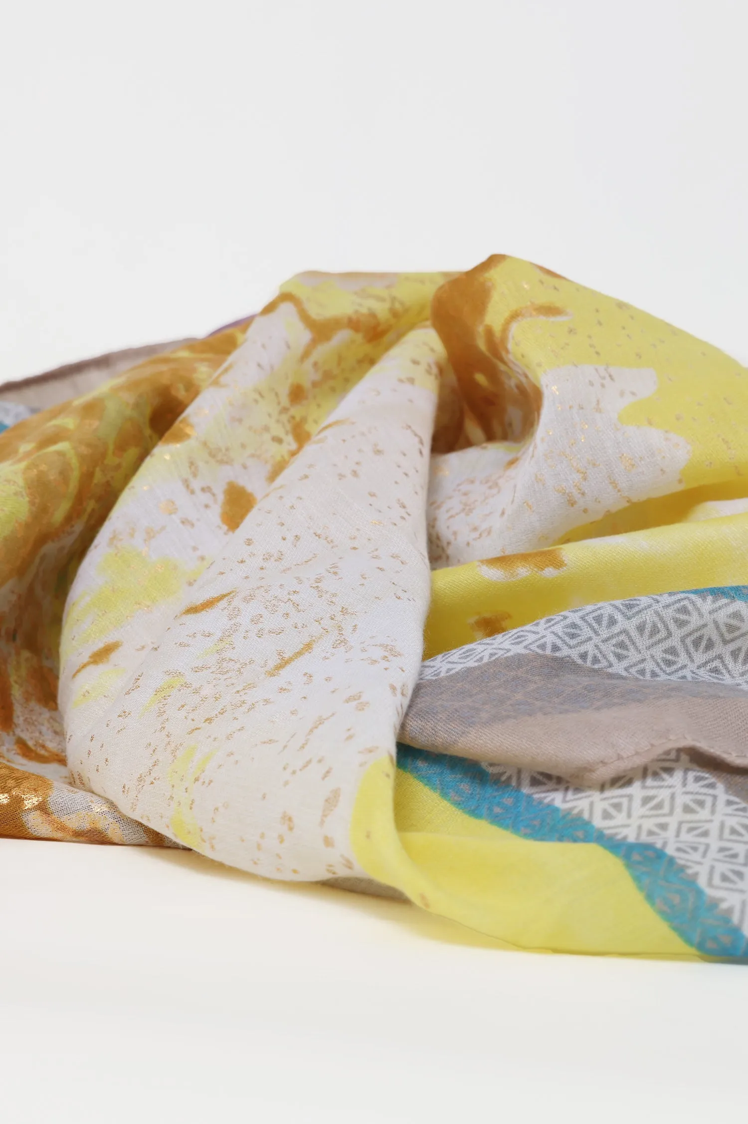 COTTON BREEZE SCARF-YELLOW