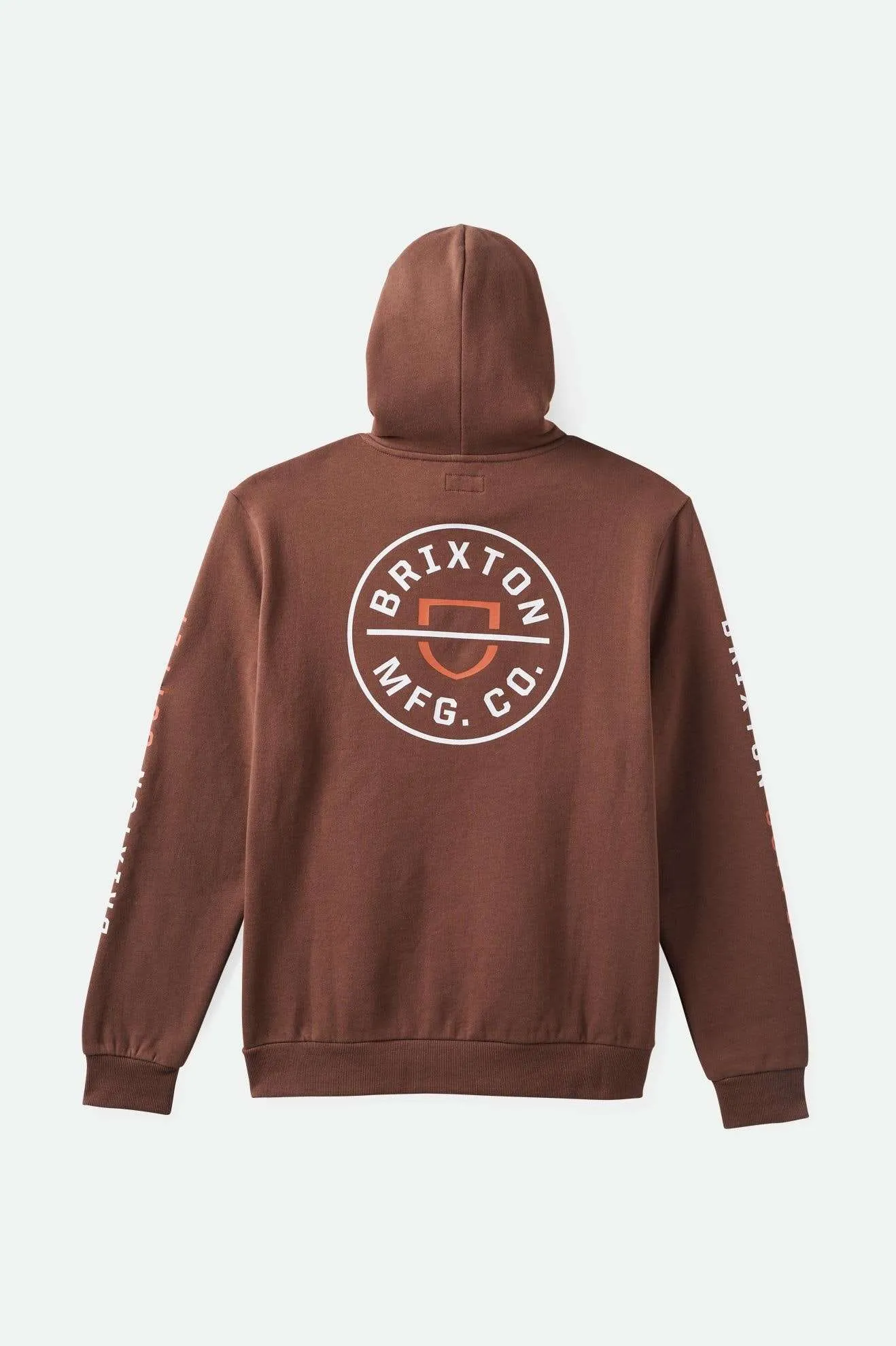 Crest Hoodie - Pinecone Brown/Rust Orange/White