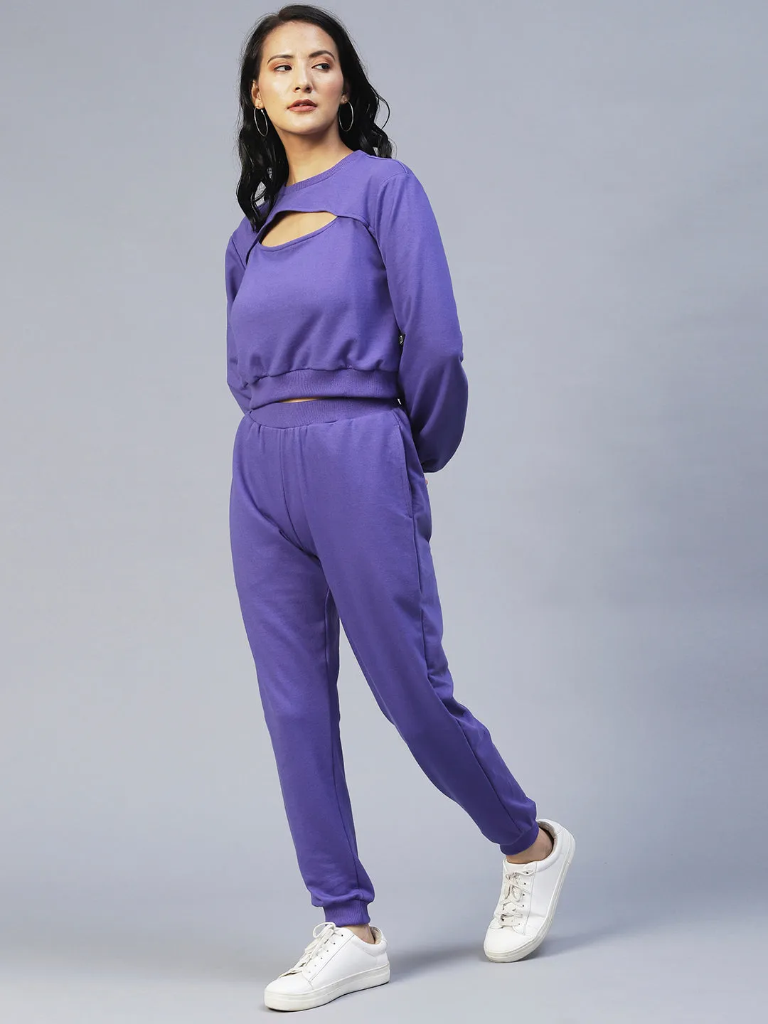 Cutout Neck Detail Tracksuit