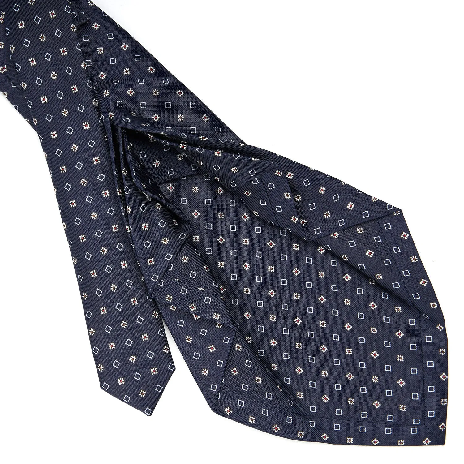 DARK BLUE 7 FOLD SARTORIAL SILK TIE