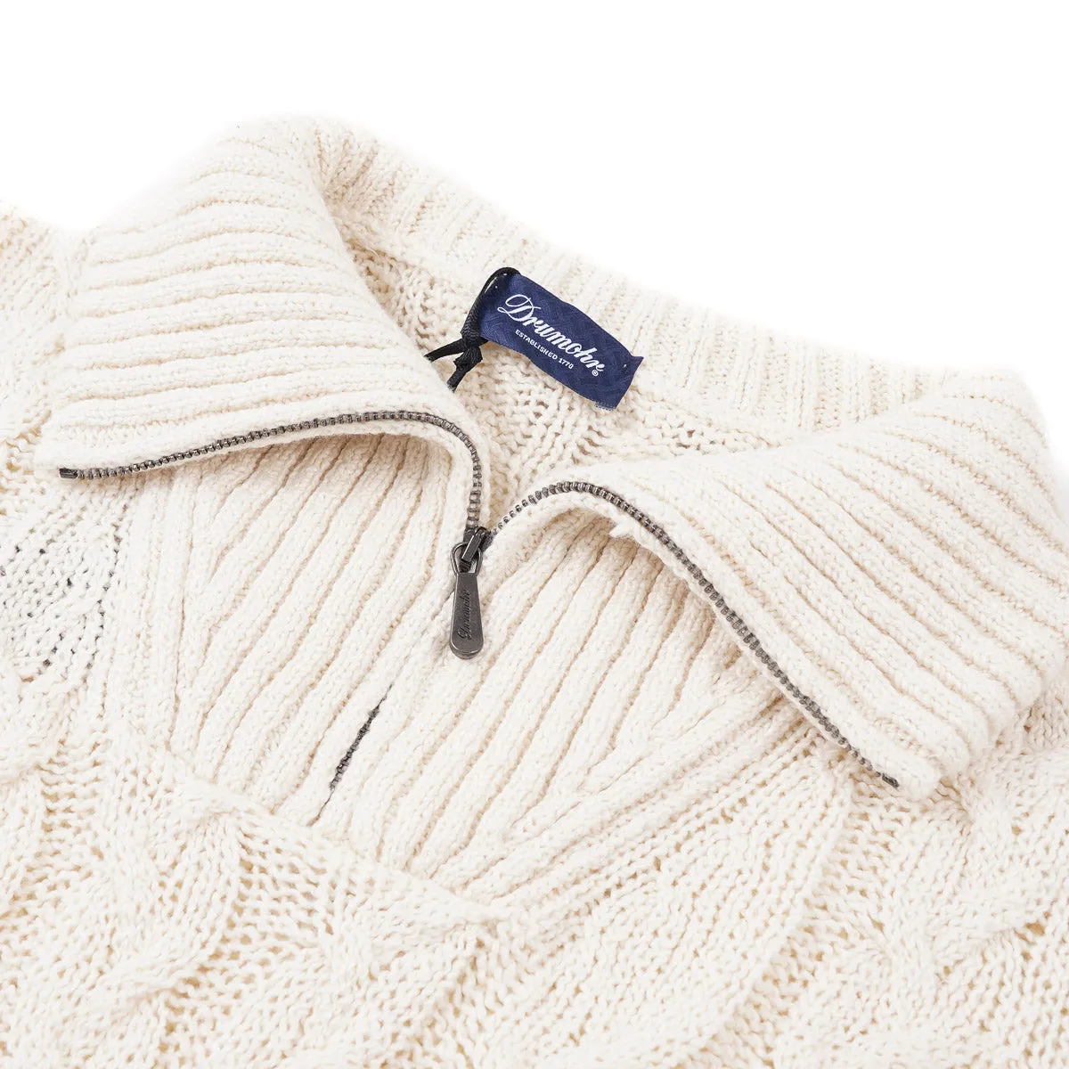 Drumohr Cable Knit Fisherman's Sweater