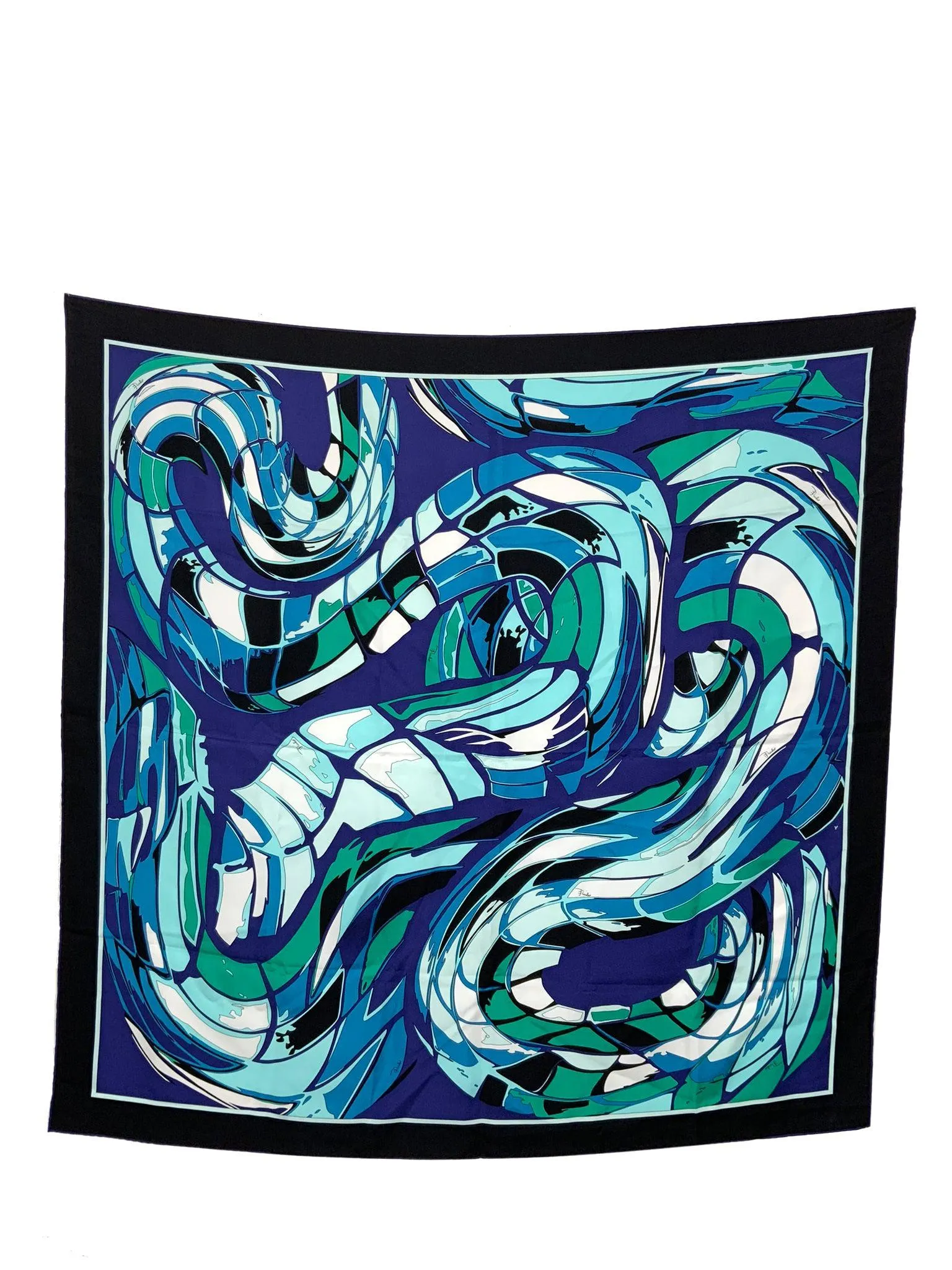 Emilio Pucci Abstract Print Silk Scarf