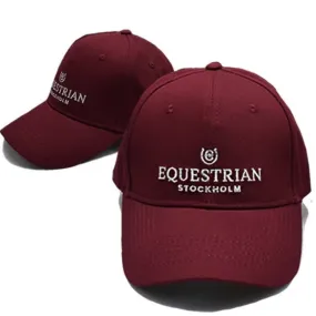 Equestrian Stockholm Cotton Cap Bordeaux Silver